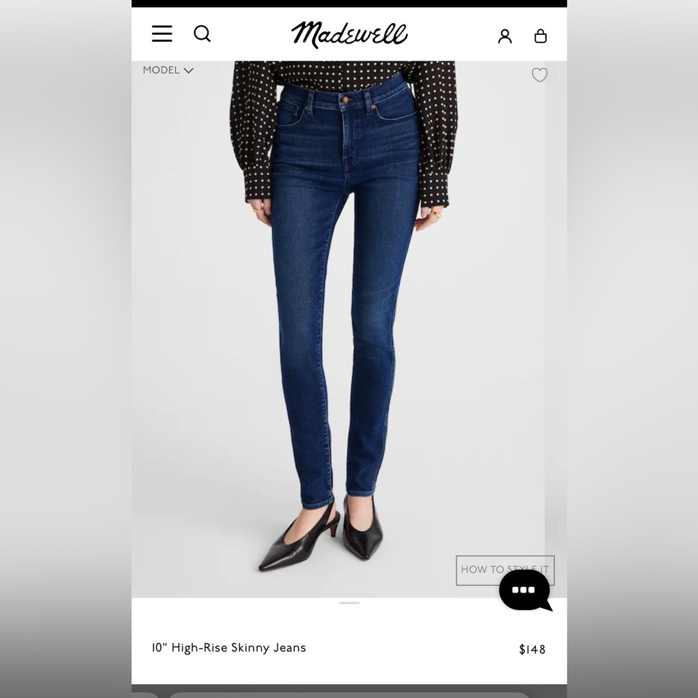 Madewell 10” High-rise skinny jean